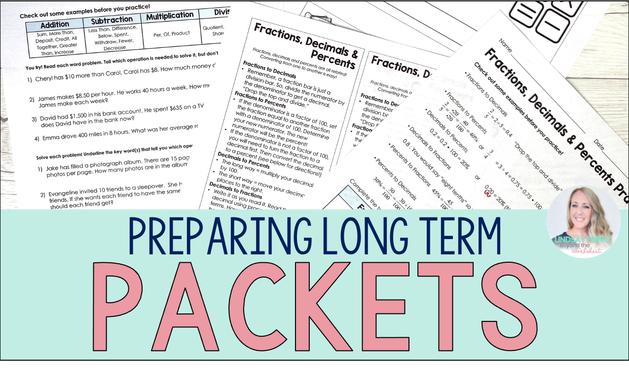 Preparing Long Term Packets - Beyond the Worksheet with Lindsay Gould